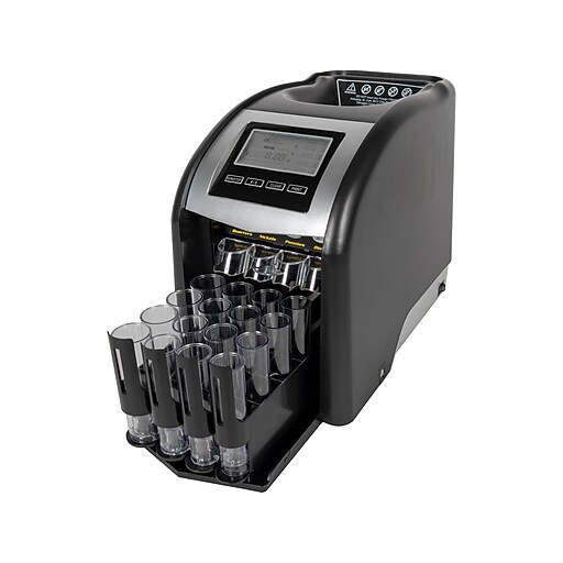 Royal Sovereign Coin Sorter, 4 Compartments, Black (FS44N) Staples