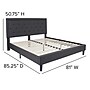 Flash Furniture Brighton Tufted Upholstered Platform Bed in Black Fabric, King (SLBK4KBK)~#|#~sp154744351_sc7