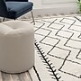 Flash Furniture Roxy Collection 5' x 7' Rectangular Area Rug, Machine Made, Polyester, Ivory/Black (RCMS2020120157)~#|#~sp154746003_sc7