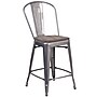 Flash Furniture Cindy Contemporary Metal Vertical Back Barstool, Crystal Teal-Blue (ET353430CBW)~#|#~sp154747343_sc7