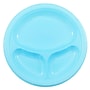 JAM Paper 10 1/4" 3-Compartment Plastic Plates, Caribbean Aqua Blue, 20 Plates/Pack (10255CPSB)~#|#~sp154750024_sc7