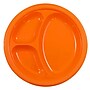 JAM Paper 10 1/4" 3-Compartment Plastic Plates, Orange, 20 Plates/Pack (10255CPOR)~#|#~sp154750041_sc7