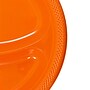 JAM Paper 10 1/4" 3-Compartment Plastic Plates, Orange, 20 Plates/Pack (10255CPOR)~#|#~sp154750043_sc7