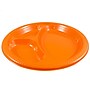 JAM Paper 10 1/4" 3-Compartment Plastic Plates, Orange, 20 Plates/Pack (10255CPOR)~#|#~sp154750044_sc7