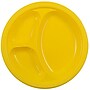 JAM Paper 10 1/4" 3-Compartment Plastic Plates, Yellow, 20 Plates/Pack (10255CPYE)~#|#~sp154750053_sc7