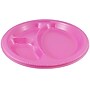 JAM Paper 10 1/4" 3-Compartment Plastic Plates, Fuchsia Hot Pink, 20 Plates/Pack (10255CPFU)~#|#~sp154750070_sc7