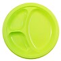 JAM Paper 10 1/4" 3-Compartment Plastic Plates, Lime Green, 20 Plates/Pack (10255CPLI)~#|#~sp154750075_sc7