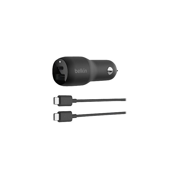 Belkin BoostCharge USB Car Charger for Portable, Black (CCB004btBK)