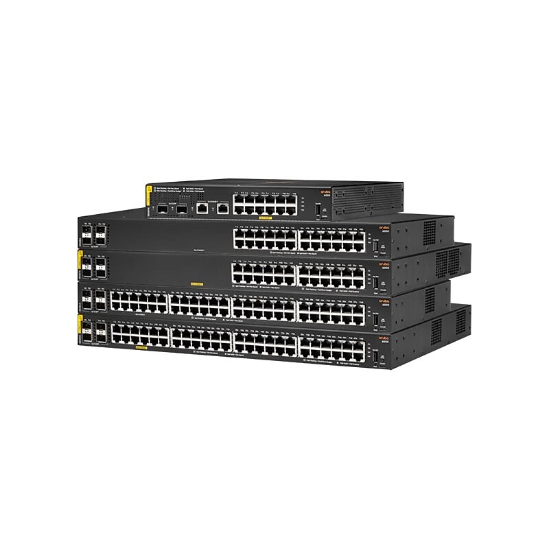 Aruba CX 6000 24-Port Gigabit Ethernet Managed Switch, 10/100/1000 Mbps, Black (R8N87A#ABA) image 1