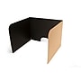 Classroom Products Foldable Cardboard Freestanding Privacy Shield, 19"H x 26"W, Black/Kraft, 10/Box (1910 BK)~#|#~sp15477278_sc7
