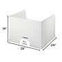 Classroom Products Foldable Cardboard Freestanding Privacy Shield, 19"H x 26"W, Black/Kraft, 10/Box (1910 BK)~#|#~sp15477279_sc7