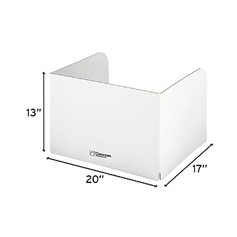 Classroom Products 13" Tall Privacy Shield, Black/Kraft, 30/Box (1330 BK)