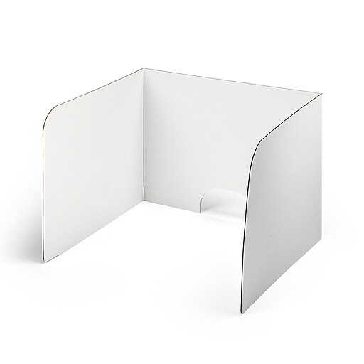 Classroom Products 19" Tall Computer Privacy Shield, White, 10/Box