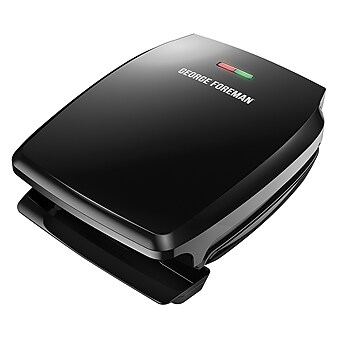 George Foreman® 4 Serving Basic Plate Electric Grill, Black (GR340FB)