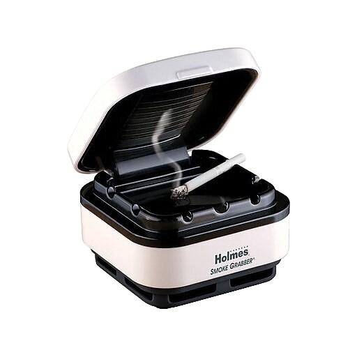Holmes® Smoke Grabber® Ashtray and Odor Eliminator, White/Black (HAP75UC2) at Staples