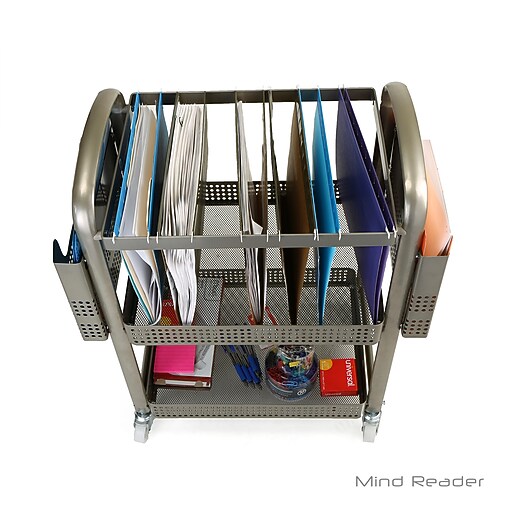 Shop Staples for Mind Reader Heavy Duty Metal Mobile File Cart, Silver