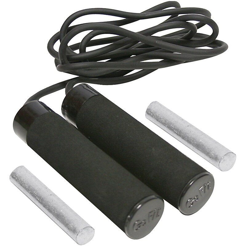 Gofit Weighted Jump Rope, Black (GOFGFWRDS) image 1