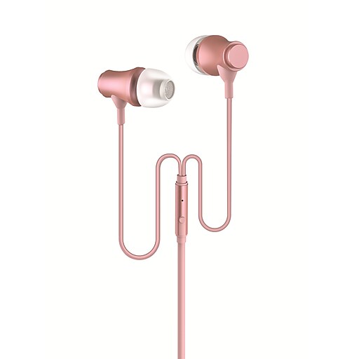 Metallic Earbuds with Mic, 3.5mm Corded Stereo Earphones, iPhone iPod Samsung Galaxy HTC S6/7/8