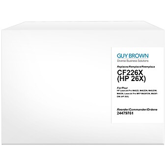 Guy Brown Remanufactured Black High Yield Toner Cartridge Replacement for HP 26X