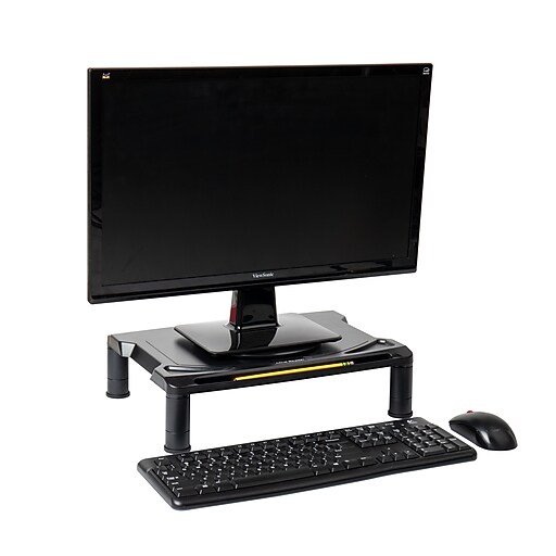 Mind Reader Rotative Extra Wide Adjustable Monitor Risers, Monitor