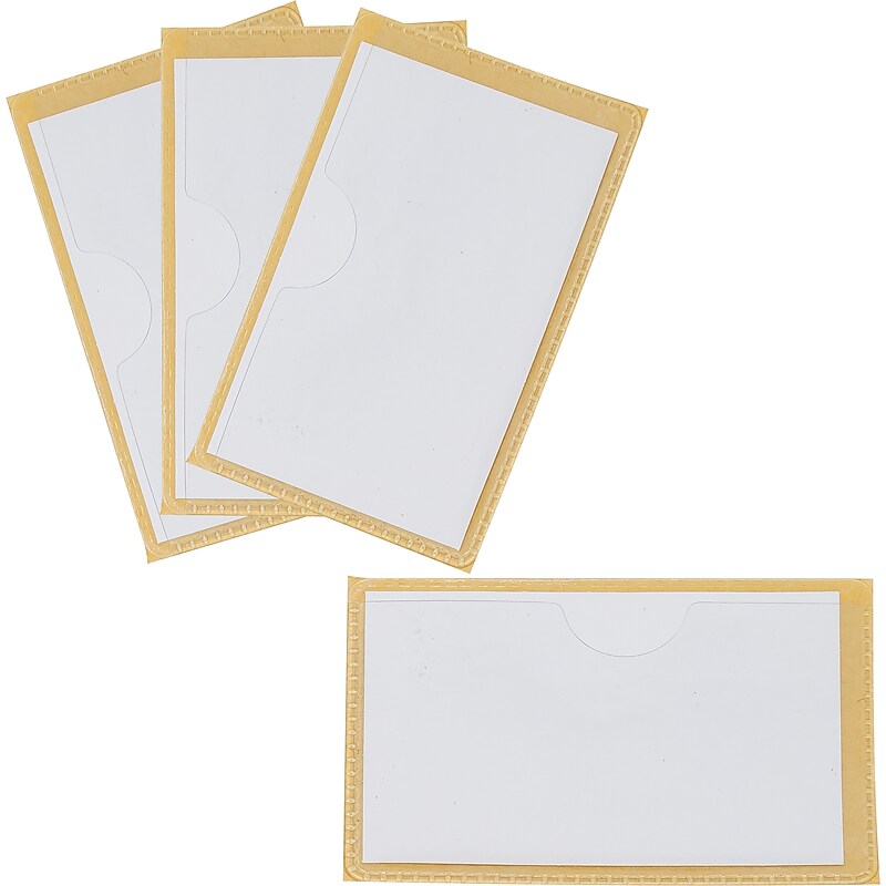 Storex 3" x 5" Label Pockets, Sticker Pack, 4/Pack (71100U24C) image 1
