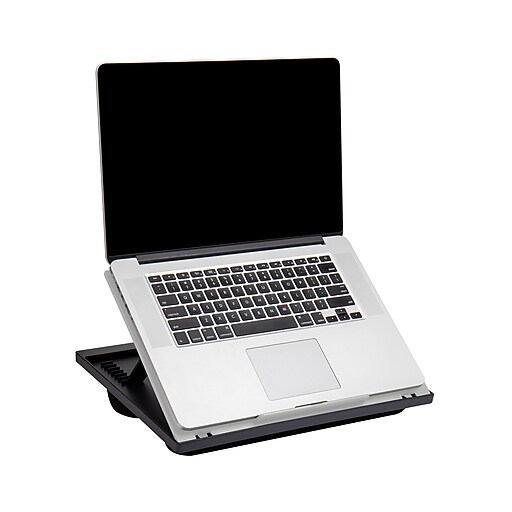 Mind Reader 14.76" x 11.3" Plastic Lap Desk, White/Black (LTADJUSTWHT) Staples