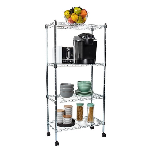 Mind Reader Metal 4Tier Storage Shelves Garage Shelving Organization