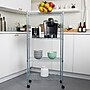 Mind Reader Metal 4-Tier Storage Shelves Garage Shelving Organization with Wheels, Silver (MET4TWHEEL-SIL)~#|#~sp155207150_sc7