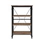 Thomasville Breslyn 3-Shelf 48"H Metal Bookcase, Crosscut Hickory/Black Nickel (SPLS-BRBK-TV)~#|#~sp155350096_sc7