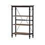Thomasville Breslyn 3-Shelf 48"H Metal Bookcase, Crosscut Hickory/Black Nickel (SPLS-BRBK-TV)~#|#~sp155350097_sc7