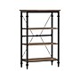 Thomasville Breslyn 3-Shelf 48"H Metal Bookcase, Crosscut Hickory/Black Nickel (SPLS-BRBK-TV)~#|#~sp155350098_sc7