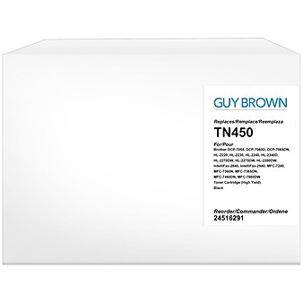 Guy Brown Remanufactured Black High Yield Toner Cartridge Replacement for Brother TN450 (TN450)