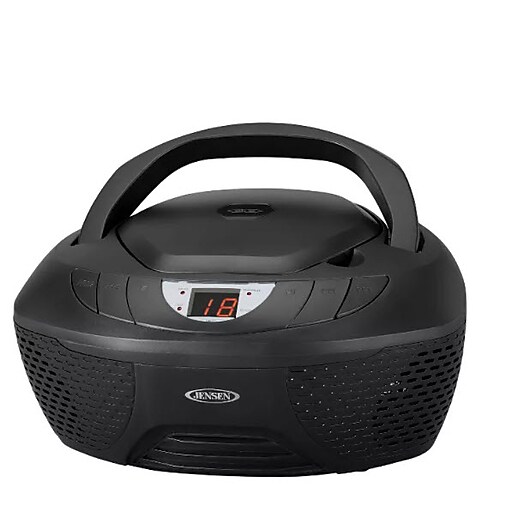 Jensen CD475 Portable CD Player with AM/FM Stereo Radio, Black Staples