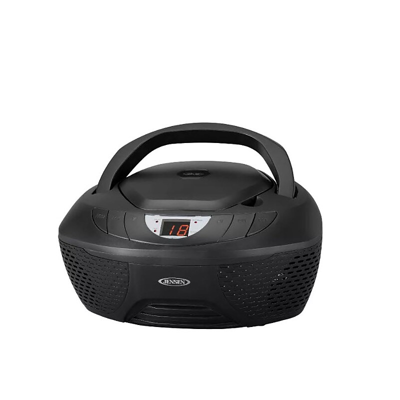 Jensen CD-475 Portable CD Player with AM/FM Stereo Radio, Black image 1