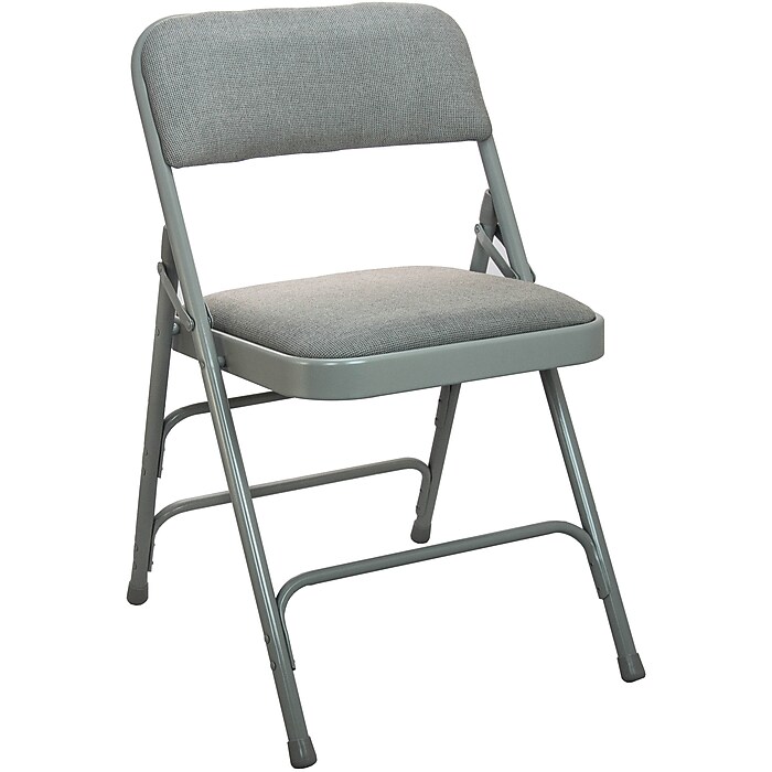 Advantage Gray Padded Folding Chairs, 4/Pack (DPI903F-GG-4) Staples