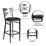 Flash Furniture Traditional Vinyl Restaurant Barstool with Back, Black (XU6F8BCLBARBLKV)~#|#~sp155519288_sc7