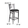 Flash Furniture Traditional Vinyl Restaurant Barstool with Back, Black (XU6F8BCLBARBLKV)~#|#~sp155519289_sc7