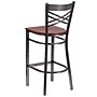 Flash Furniture HERCULES Series Traditional Metal X-Back Barstool, Clear Coat/Cherry Wood, 2-Pieces/Pack (2XU6F8BCLBCHYW)~#|#~sp155519320_sc7