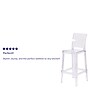 Flash Furniture Ghost Barstool in Transparent Crystal with Square Back (OWSQUAREBACK29)~#|#~sp155519390_sc7
