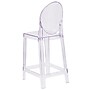 Flash Furniture Ghost Counter Stool in Transparent Crystal with Oval Back, 4/Pack (4OWGHOSTBACK24)~#|#~sp155519402_sc7