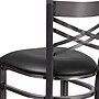 Flash Furniture HERCULES Series Traditional Metal X-Back Barstool, Clear Coat/Black, 2-Pieces/Pack (2XU6F8BCLBBLKV)~#|#~sp155519433_sc7