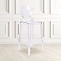Flash Furniture Ghost Barstool in Transparent Crystal with Tear Back (OWTEARBACK29)~#|#~sp155519484_sc7