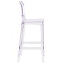 Flash Furniture Ghost Barstool in Transparent Crystal with Tear Back (OWTEARBACK29)~#|#~sp155519487_sc7