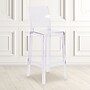 Flash Furniture Ghost Barstool in Transparent Crystal with Square Back, 4/Pack (4OWSQUAREBACK29)~#|#~sp155519502_sc7