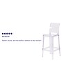 Flash Furniture Ghost Barstool in Transparent Crystal with Square Back, 4/Pack (4OWSQUAREBACK29)~#|#~sp155519506_sc7