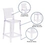 Flash Furniture Ghost Counter Stool in Transparent Crystal with Square Back (OWSQUAREBACK24)~#|#~sp155519537_sc7