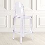 Flash Furniture Ghost Barstool in Transparent Crystal with Oval Back (OWGHOSTBACK29)~#|#~sp155520639_sc7