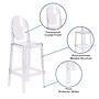 Flash Furniture Ghost Barstool in Transparent Crystal with Oval Back (OWGHOSTBACK29)~#|#~sp155520642_sc7