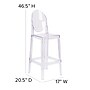 Flash Furniture Ghost Barstool in Transparent Crystal with Oval Back (OWGHOSTBACK29)~#|#~sp155520643_sc7