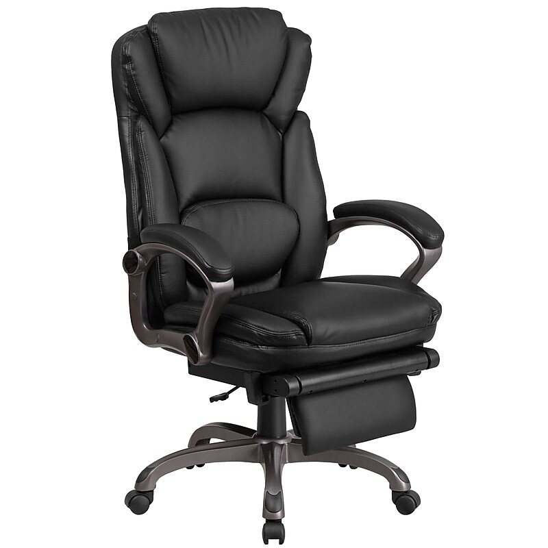 Flash Furniture Martin Ergonomic LeatherSoft Swivel High Back Executive Reclining Office Chair, Black (BT90279H) image 1